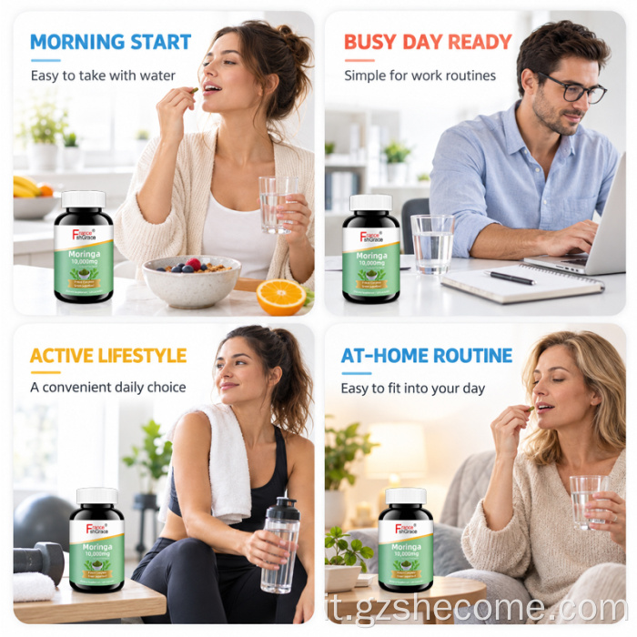 Shecome Moringa Capsule Antiossidante Energia Supporto immunitario